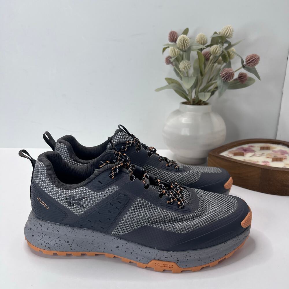 Kuru Atom Trail Support Comfort Sneaker LeadGray/OrangeSpice Women 9.5M Tried On